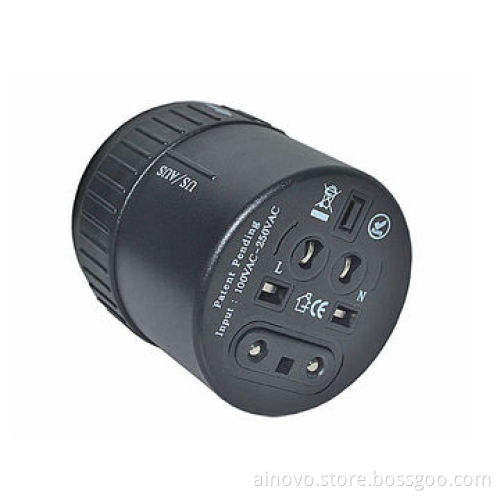 Universal Travel Adapter for iPhone/MP3, Multi Plug Sockets, 100-250V, USB Port